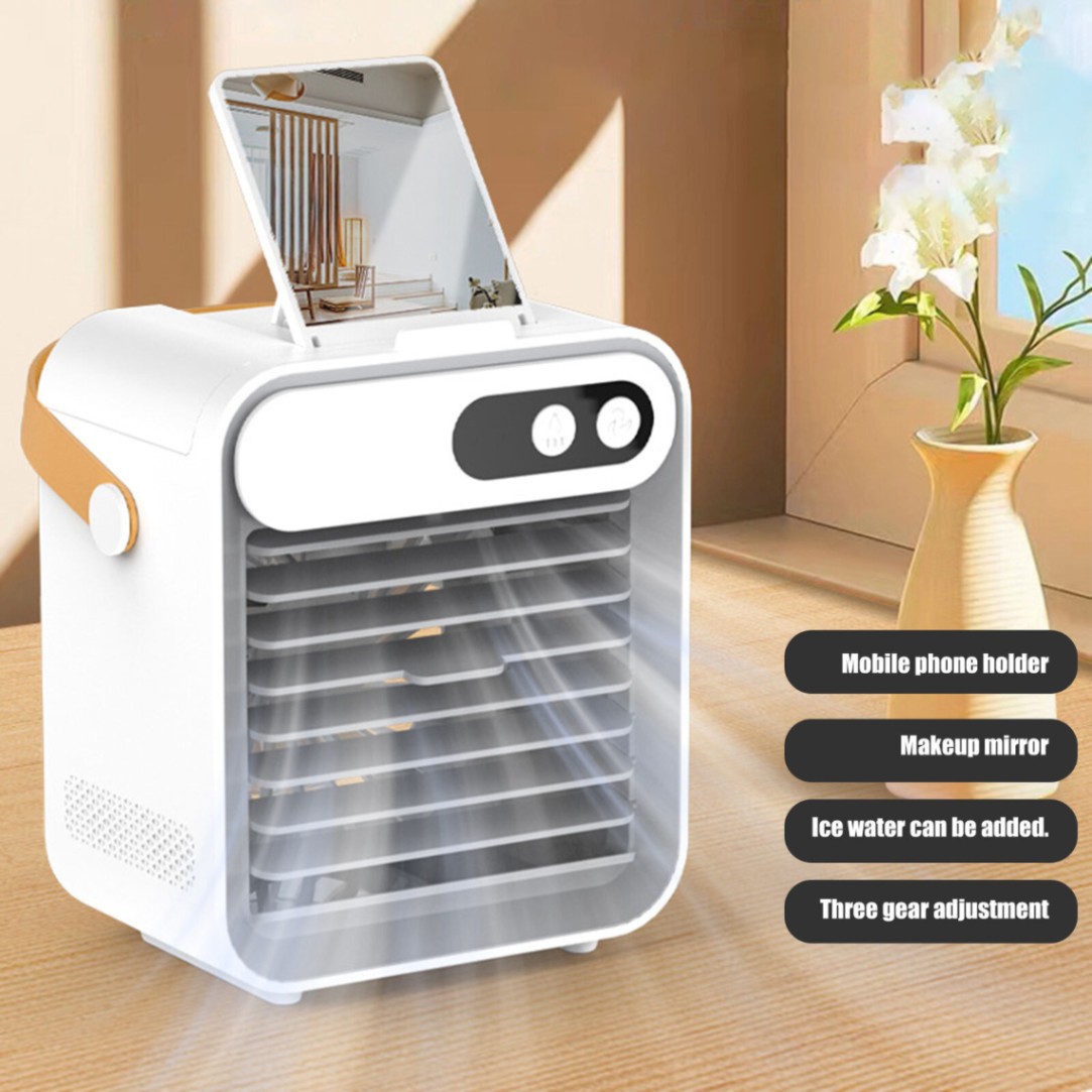 Mini Portable Air Cooler Fan, USB Charging Rechargeable Air Conditioner ...